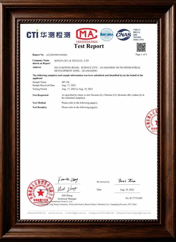 CTI Material Safety Report