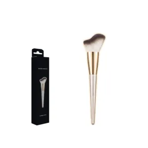 BSFL Wavy Contour Brush with luxury black packaging box for professional makeup sculpting and wholesale.