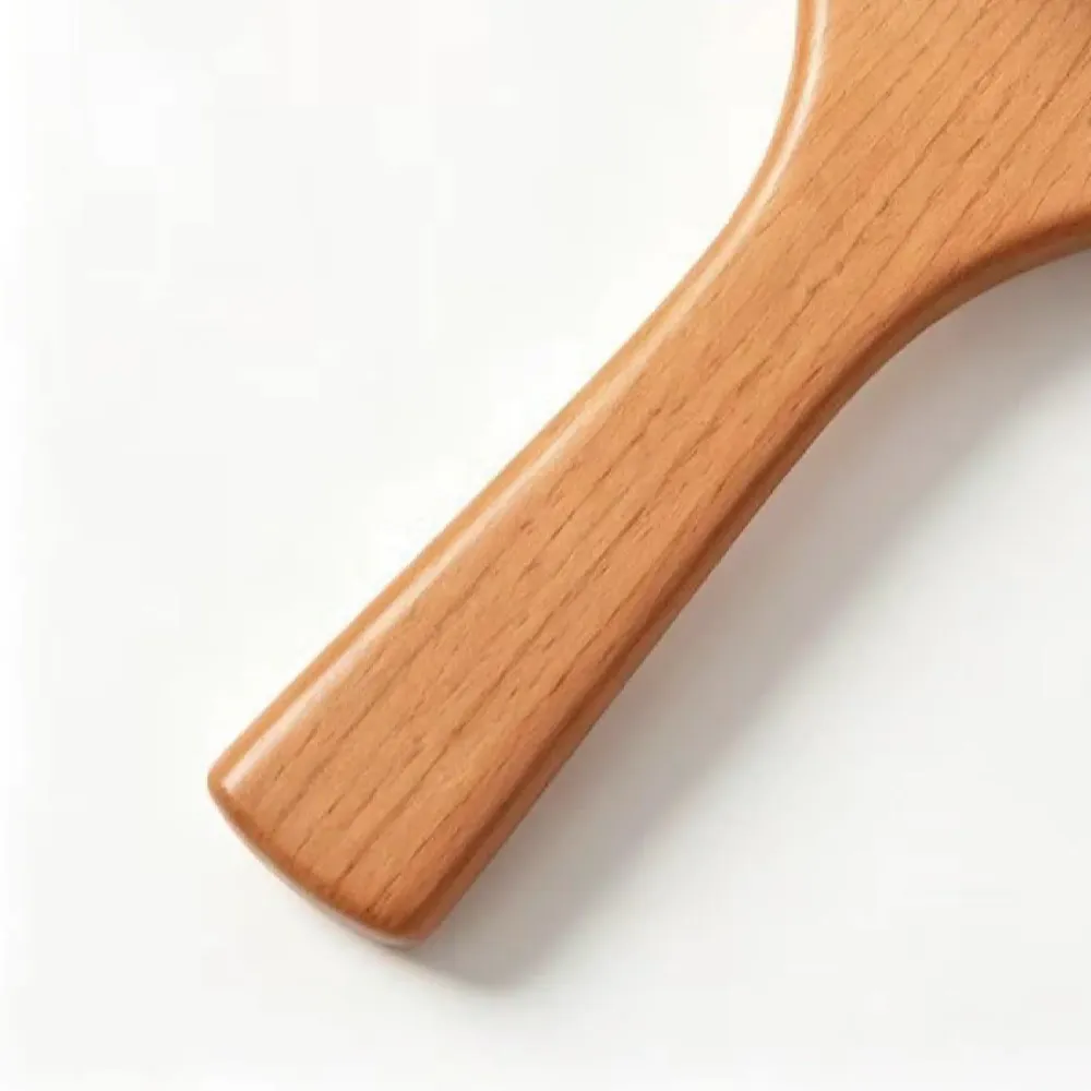 BSFL Natural Beech Wood Cushion Hairbrush with Nylon Pins