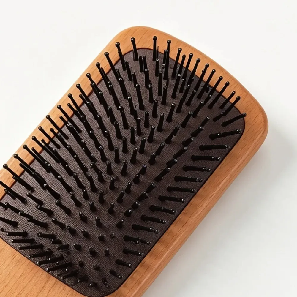 BSFL Natural Beech Wood Paddle Hairbrush