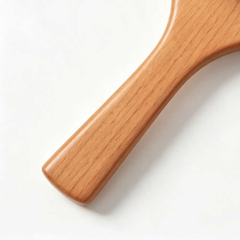 BSFL Natural Beech Wood Paddle Hairbrush