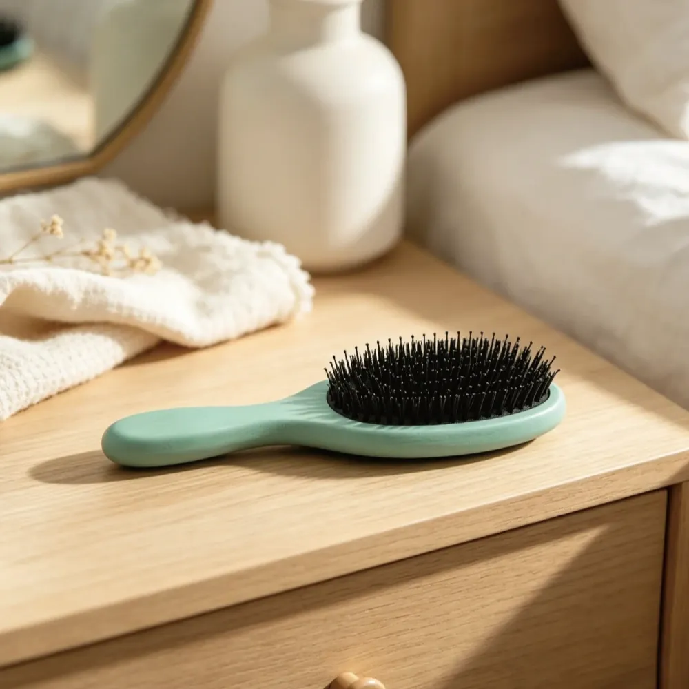 BSFL Sage Green Detangling Boar Bristle Hairbrush
