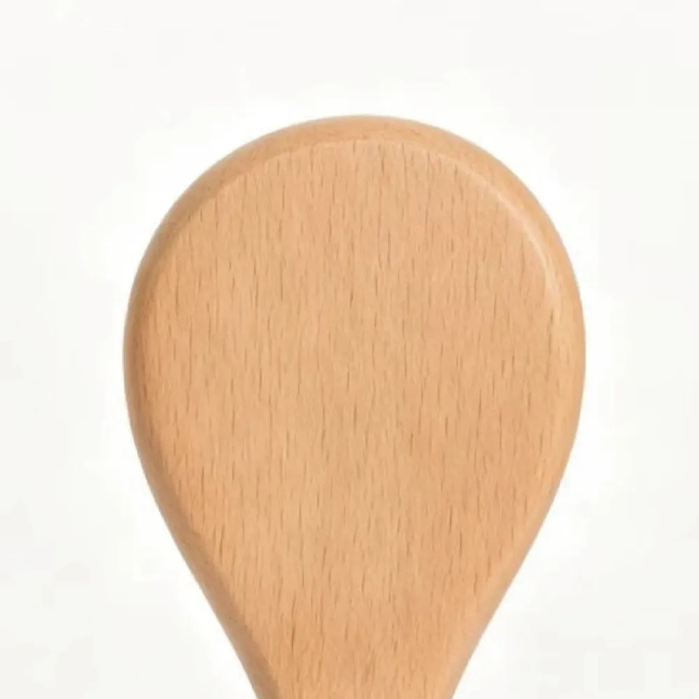 BSFL Soft Natural Wool Baby Hairbrush with Beech Wood Handle